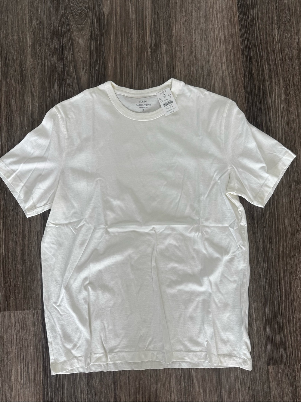 J. Crew Men's White Crewneck Short Sleeve Tee - Lightweight Cotton